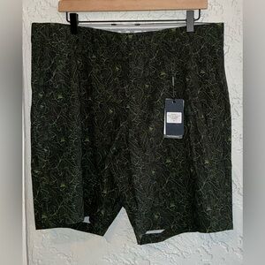 Maelreg Black and Green Proflex Flower Patterned Golf Shorts (NWT)